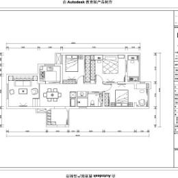 湖州翰林世家-100㎡平米三居室现代北欧风格