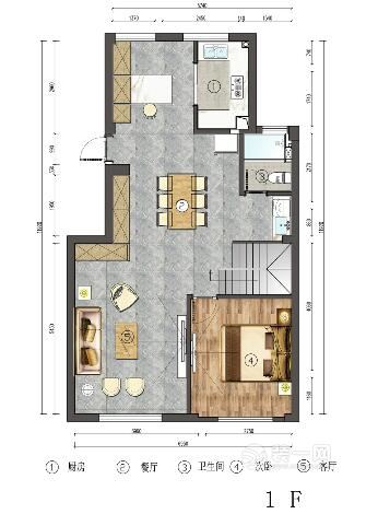 160平米复式楼户型图